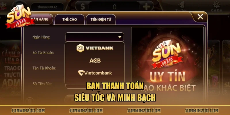 Bạn thanh toán siêu tốc và minh bạch