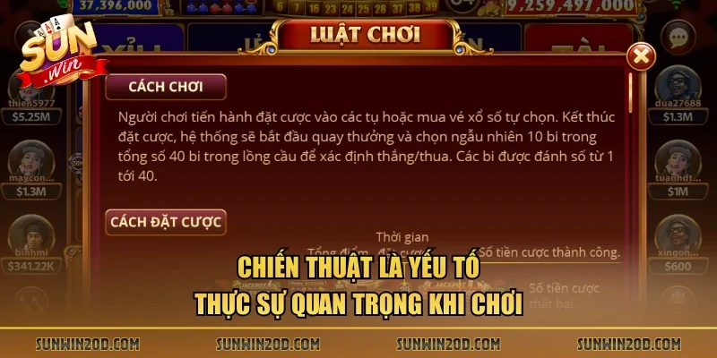 Chiến thuật là yếu tố thực sự quan trọng khi chơi