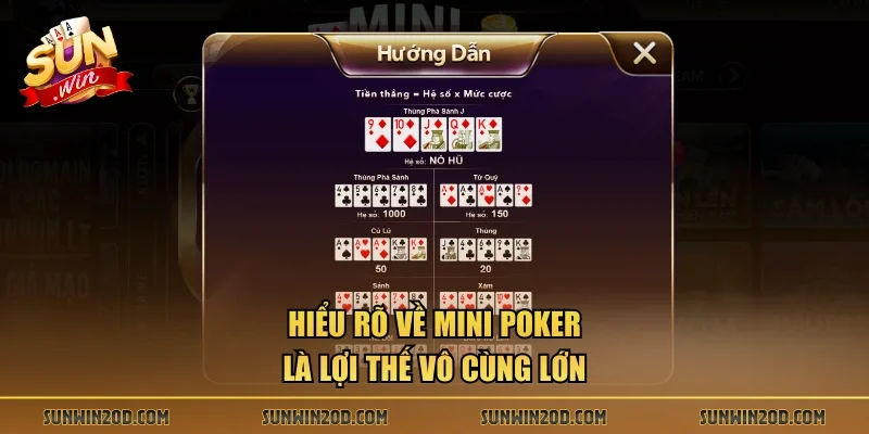 Hiểu rõ về Mini Poker là lợi thế vô cùng lớn