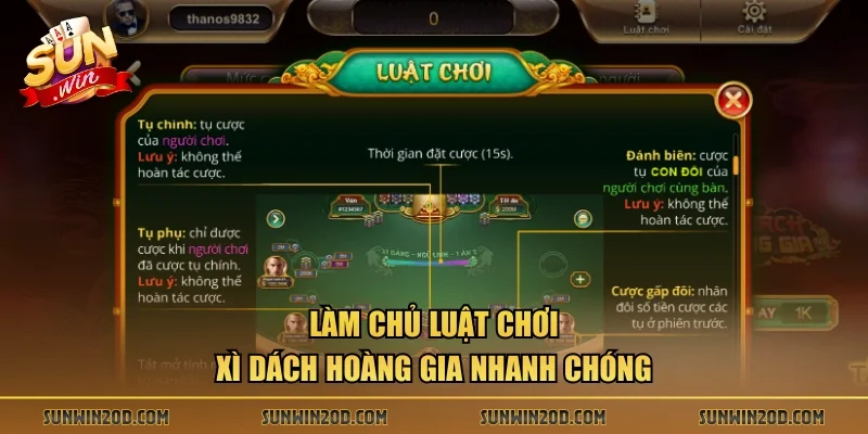 Làm chủ luật chơi Xì Dách Hoàng Gia nhanh chóng