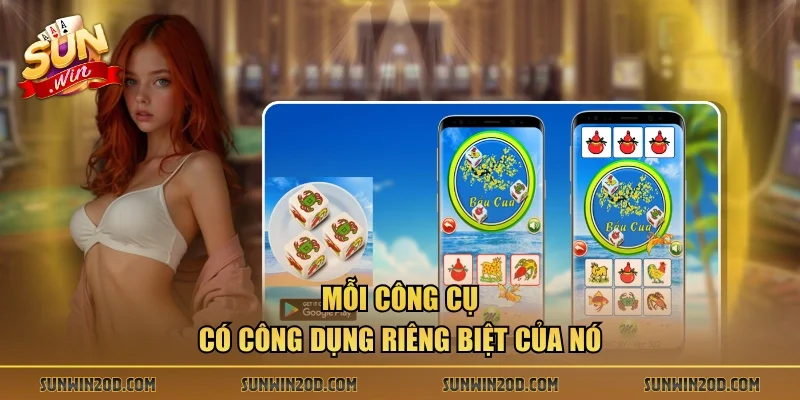 Mỗi công cụ có công dụng riêng biệt của nó