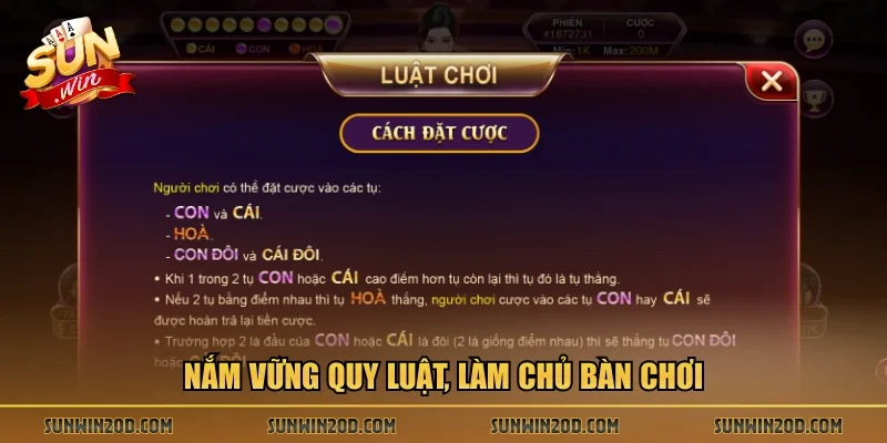 Nắm vững quy luật, làm chủ bàn chơi